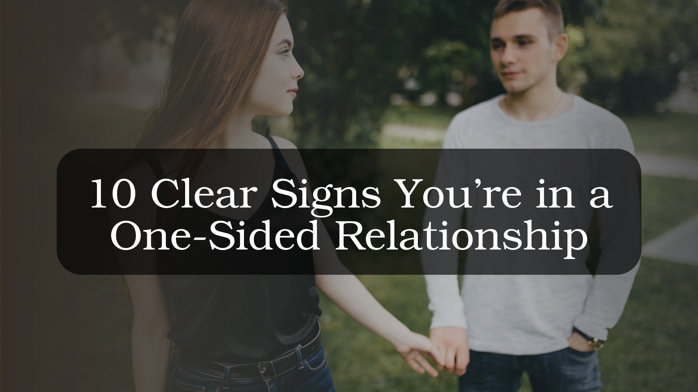 One partner appearing emotionally distant while the other seeks connection, illustrating signs of a one-sided relationship and imbalance in effort