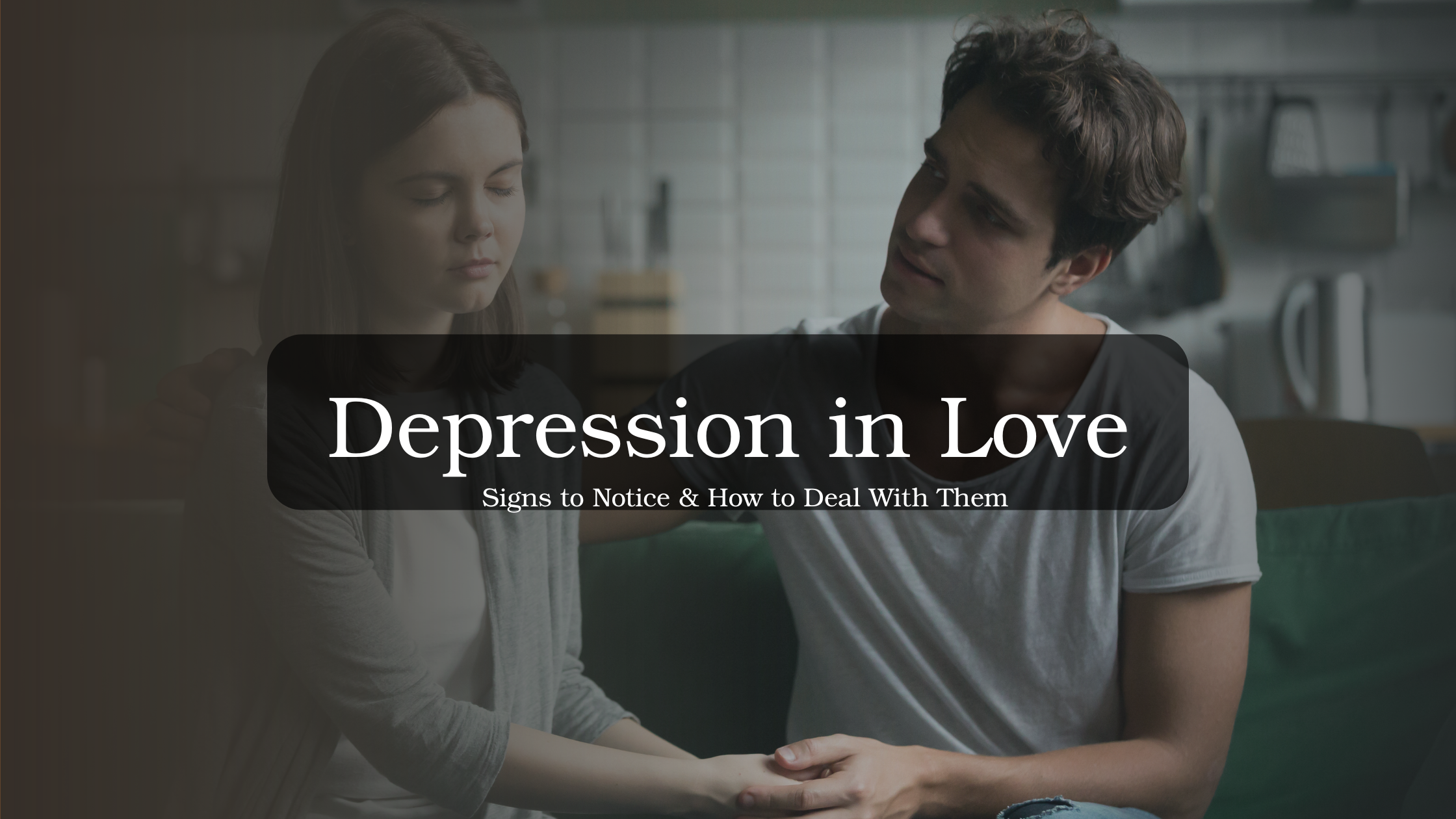 Person in a relationship appearing emotionally withdrawn and low, representing signs of depression affecting connection and communication with a partner