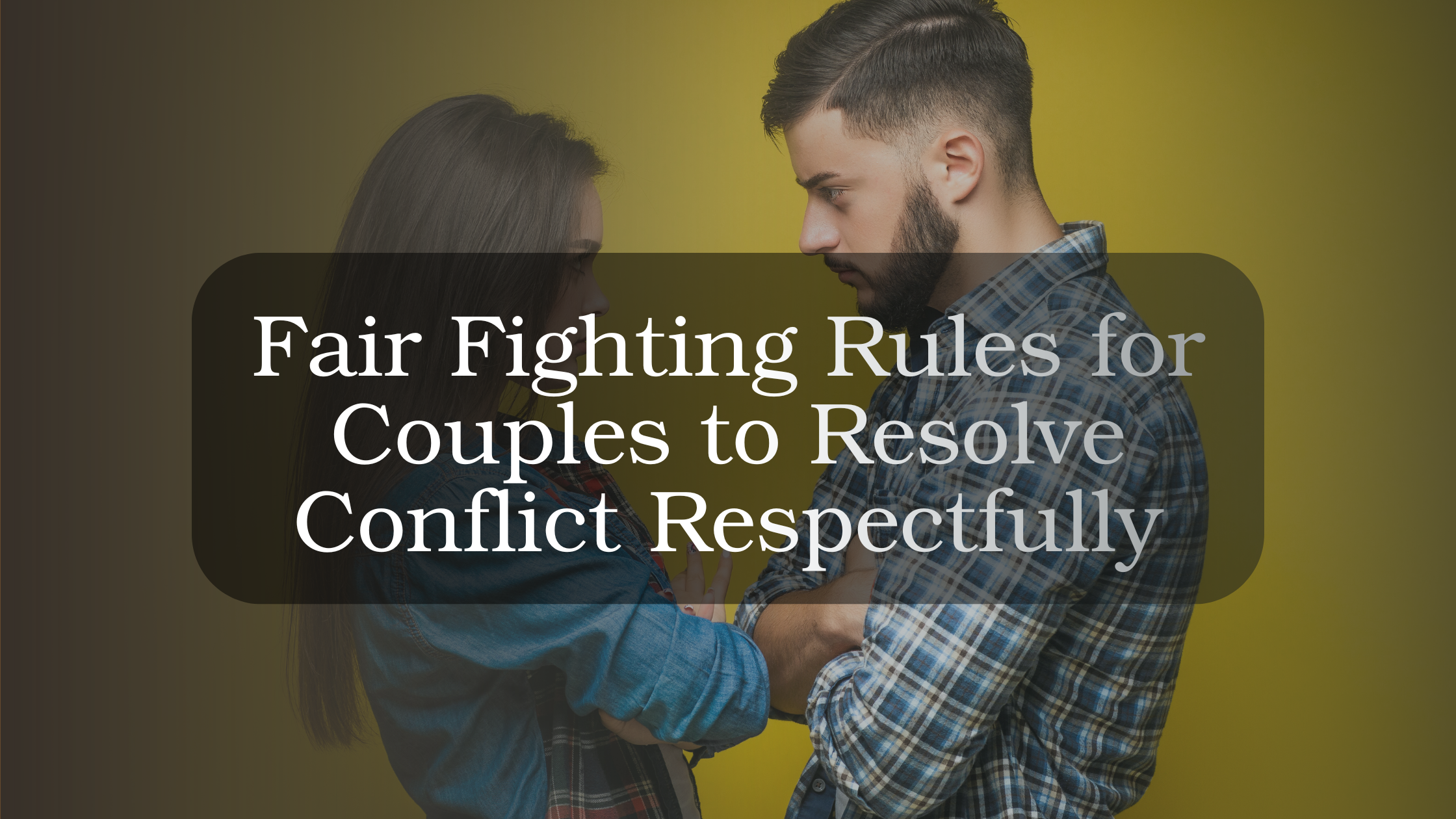 Couple having a respectful discussion during a disagreement, illustrating healthy communication and fair fighting rules in a relationship