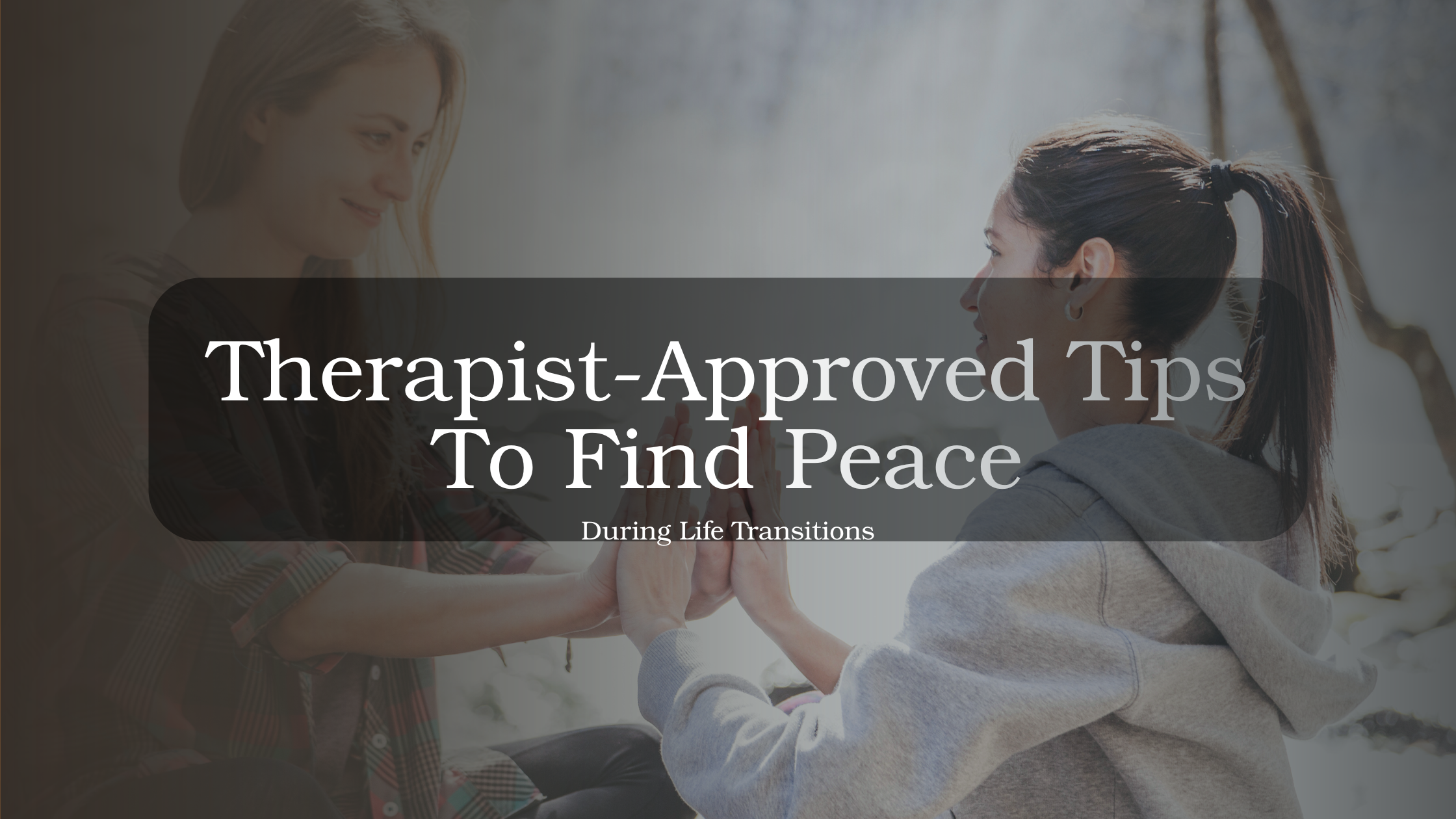 Person navigating a life transition with calm and reflection, symbolizing emotional balance and finding peace during periods of change