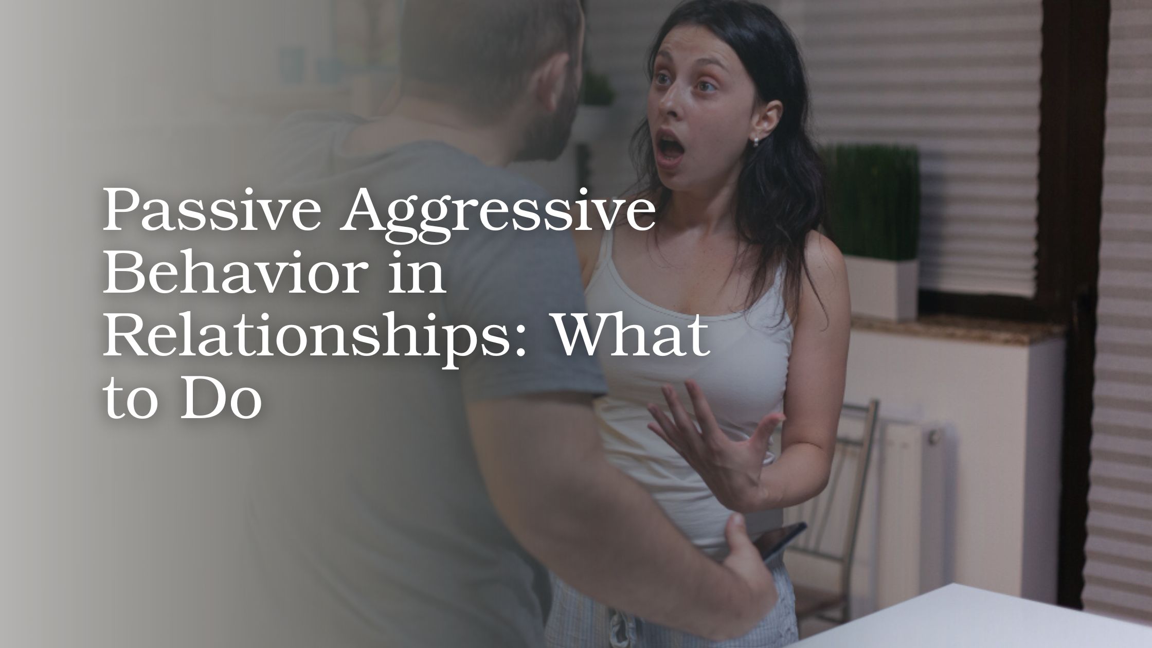 Passive aggressive behavior in relationships showing emotional distance, indirect communication, and unresolved tension between partners