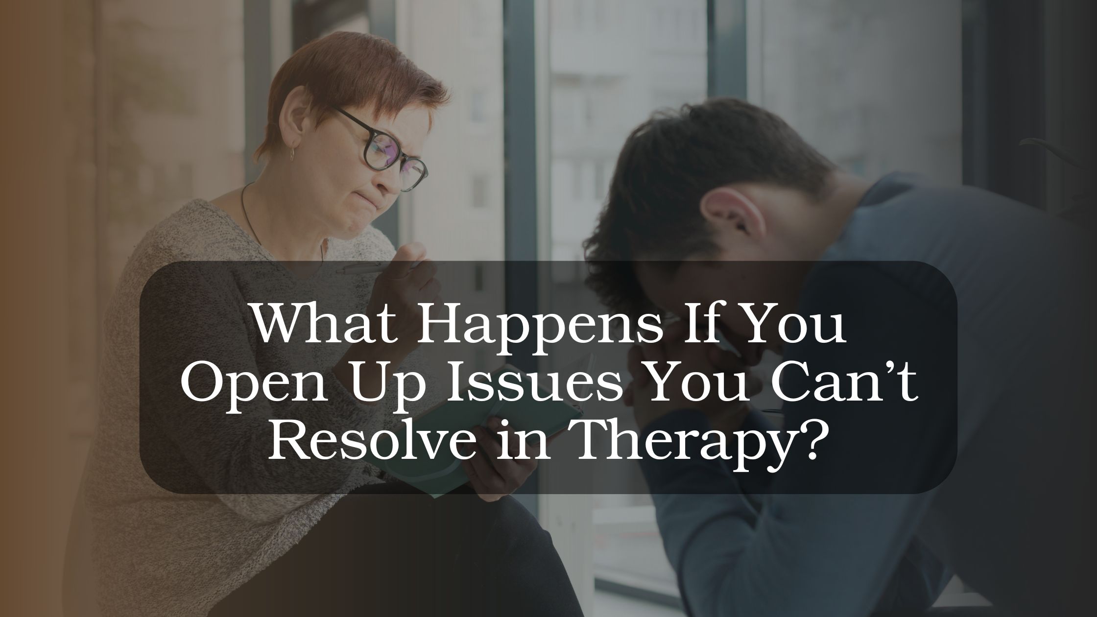 Couple sitting in a therapy session with a licensed psychologist discussing unresolved relationship issues and emotional conflict in Los Angeles couples therapy.