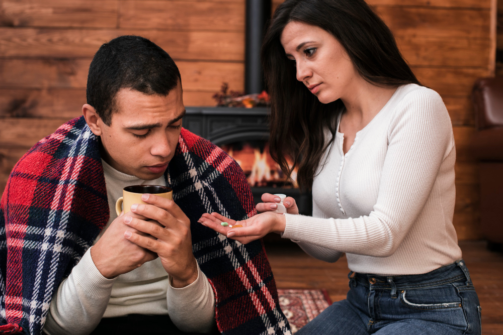 Partner offering comfort and support after a conflict, illustrating how empathy, understanding, and meaningful repair go beyond a simple apology in relationships.