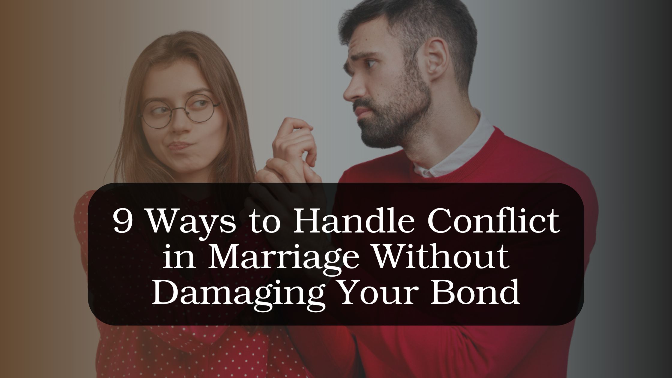 Married couple having a calm conversation while resolving conflict with empathy, active listening, and healthy communication to strengthen their relationship bond.